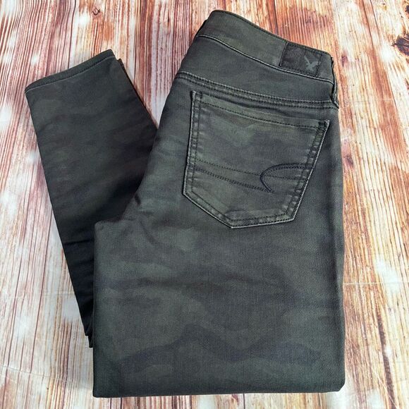 American Eagle JEGGING Womens Size 2 Army Camo Low Rise Jeans Denim Pants 27x29 - Picture 10 of 10